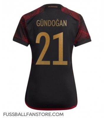 Deutschland Ilkay Gundogan #21 Replik Auswärtstrikot Damen WM 2022 Kurzarm